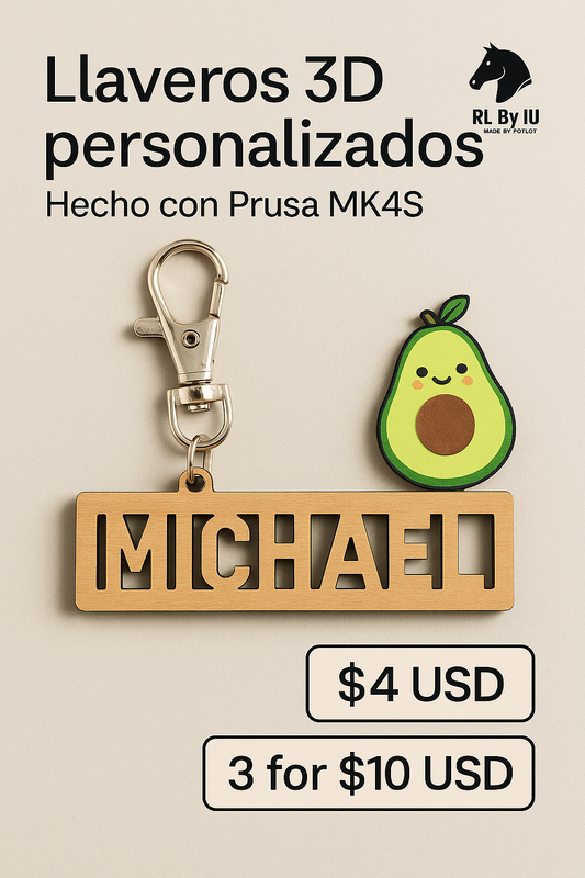 Custom 3D Name Keychain – Silver Clip | PLA | Personalized Gift.